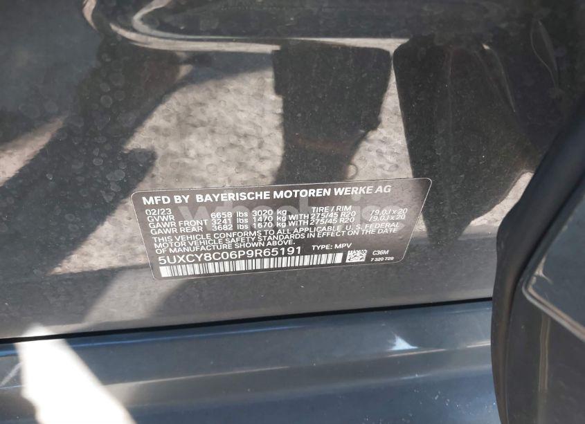 Photo 9 of 2023 Bmw X6 M50I (VIN 5UXCY8C06P9R65191)