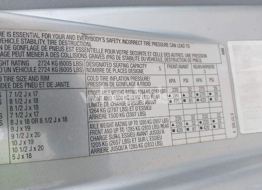 Photo 9 of 2002 Bmw X5 3.0I (VIN 5UXFA53502LV73461)