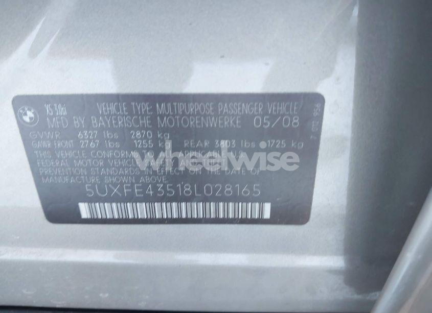 Photo 9 of 2008 Bmw X5 3.0SI (VIN 5UXFE43518L028165)