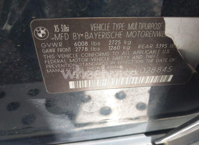 Photo 9 of 2008 Bmw X5 3.0SI (VIN 5UXFE43518L028845)