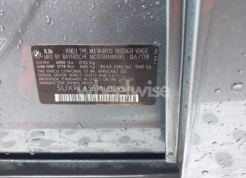 Photo 9 of 2008 Bmw X5 3.0SI (VIN 5UXFE43518L029848)