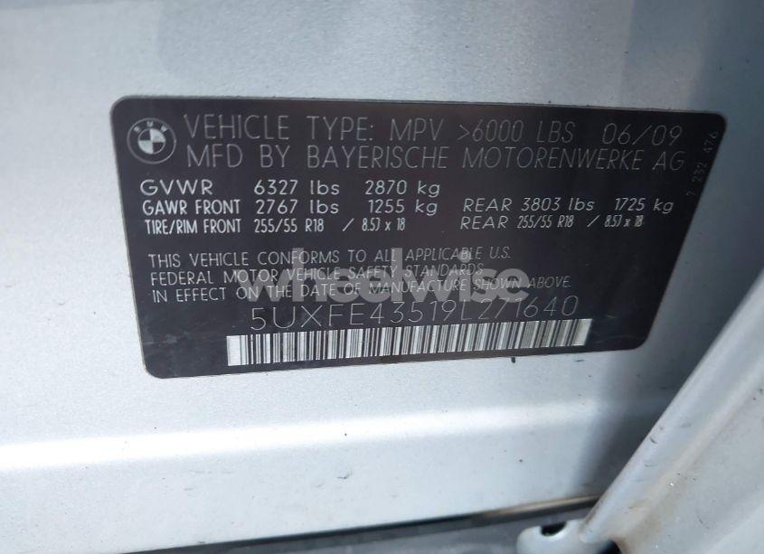 Photo 9 of 2009 Bmw X5 XDRIVE30I (VIN 5UXFE43519L271640)