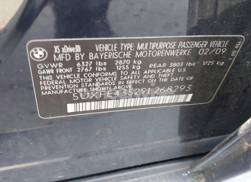Photo 9 of 2009 Bmw X5 XDRIVE30I (VIN 5UXFE43529L268293)