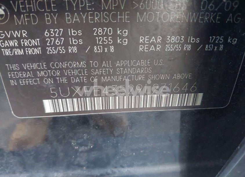 Photo 9 of 2009 Bmw X5 XDRIVE30I (VIN 5UXFE43529L271646)
