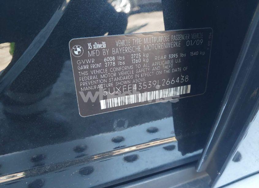 Photo 9 of 2009 Bmw X5 XDRIVE30I (VIN 5UXFE43539L266438)