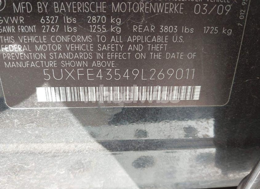 Photo 9 of 2009 Bmw X5 XDRIVE30I (VIN 5UXFE43549L269011)