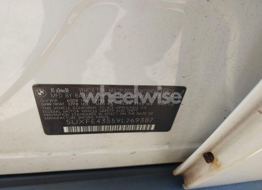 Photo 9 of 2009 Bmw X5 XDRIVE30I (VIN 5UXFE43559L269387)