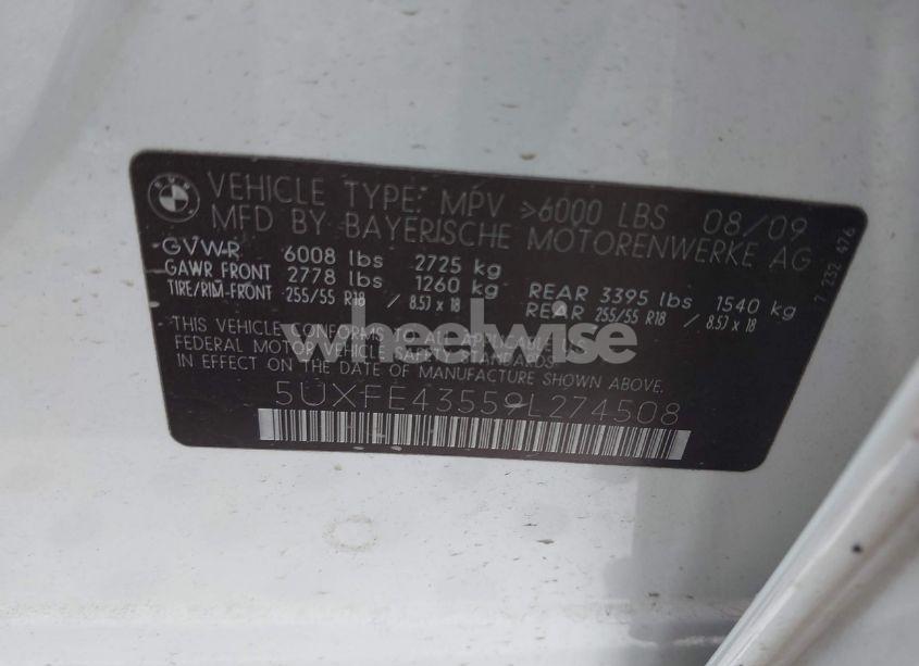 Photo 9 of 2009 Bmw X5 XDRIVE30I (VIN 5UXFE43559L274508)