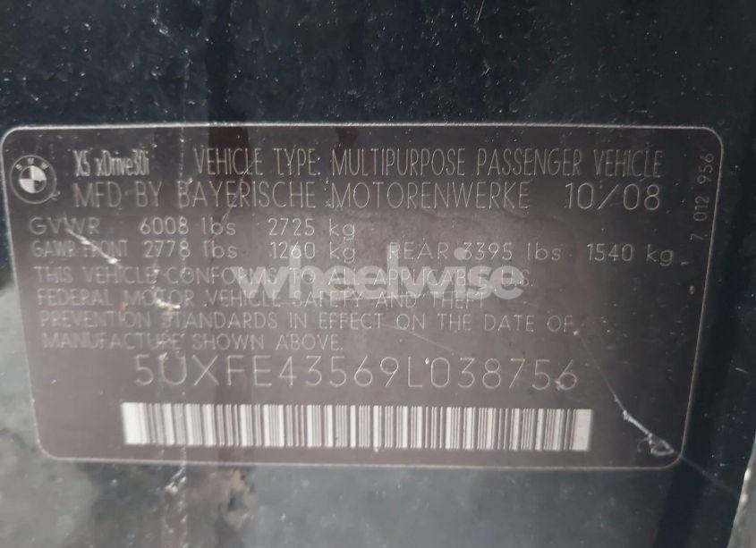 Photo 9 of 2009 Bmw X5 XDRIVE30I (VIN 5UXFE43569L038756)