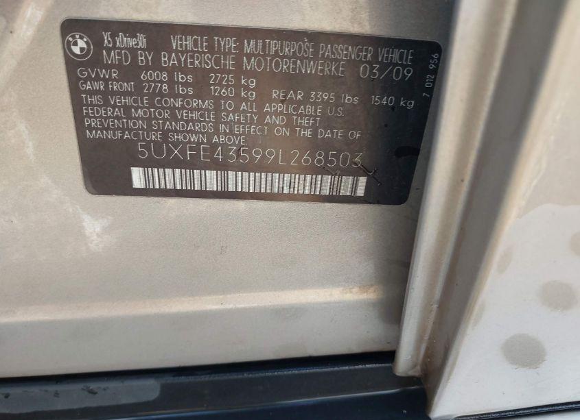 Photo 9 of 2009 Bmw X5 XDRIVE30I (VIN 5UXFE43599L268503)