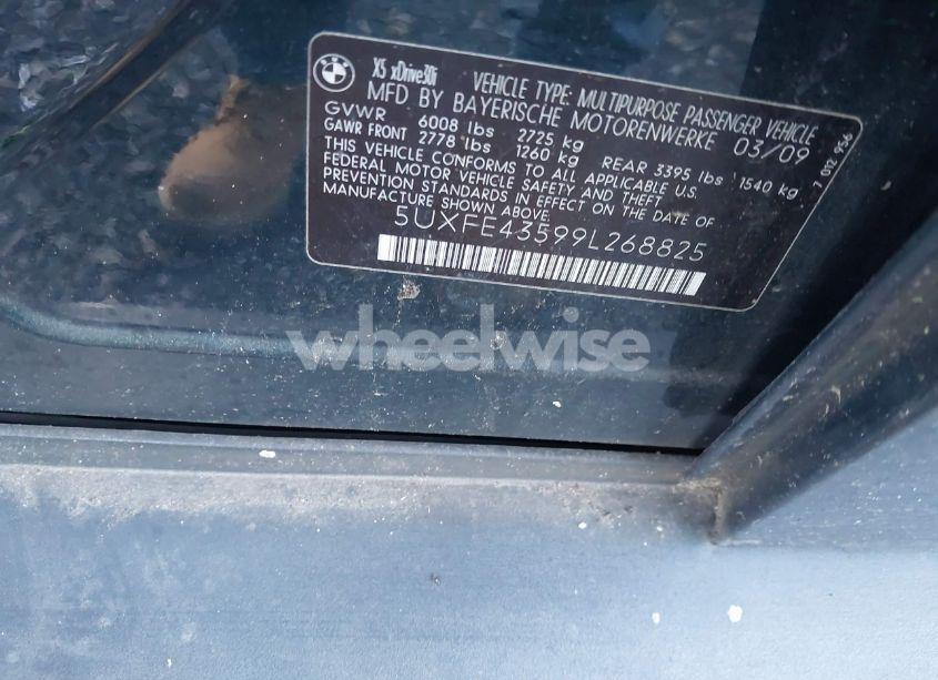 Photo 9 of 2009 Bmw X5 XDRIVE30I (VIN 5UXFE43599L268825)