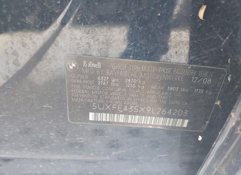 Photo 9 of 2009 Bmw X5 XDRIVE30I (VIN 5UXFE435X9L264203)