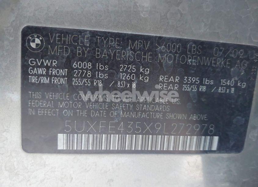 Photo 9 of 2009 Bmw X5 XDRIVE30I (VIN 5UXFE435X9L272978)