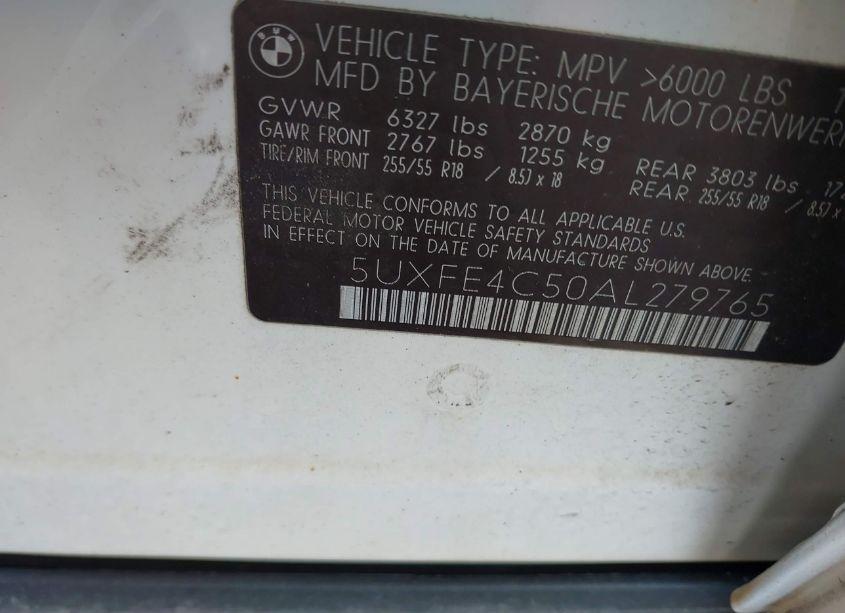 Photo 9 of 2010 Bmw X5 XDRIVE30I (VIN 5UXFE4C50AL279765)