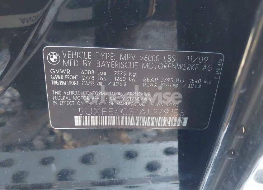 Photo 9 of 2010 Bmw X5 XDRIVE30I (VIN 5UXFE4C51AL279158)