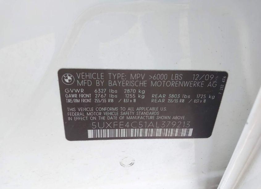 Photo 9 of 2010 Bmw X5 XDRIVE30I (VIN 5UXFE4C51AL379213)