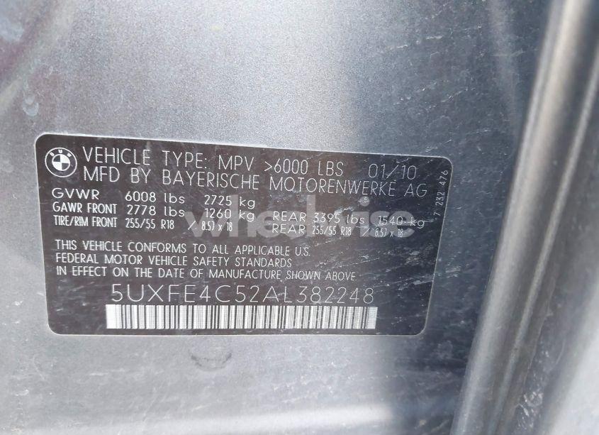 Photo 9 of 2010 Bmw X5 XDRIVE30I (VIN 5UXFE4C52AL382248)