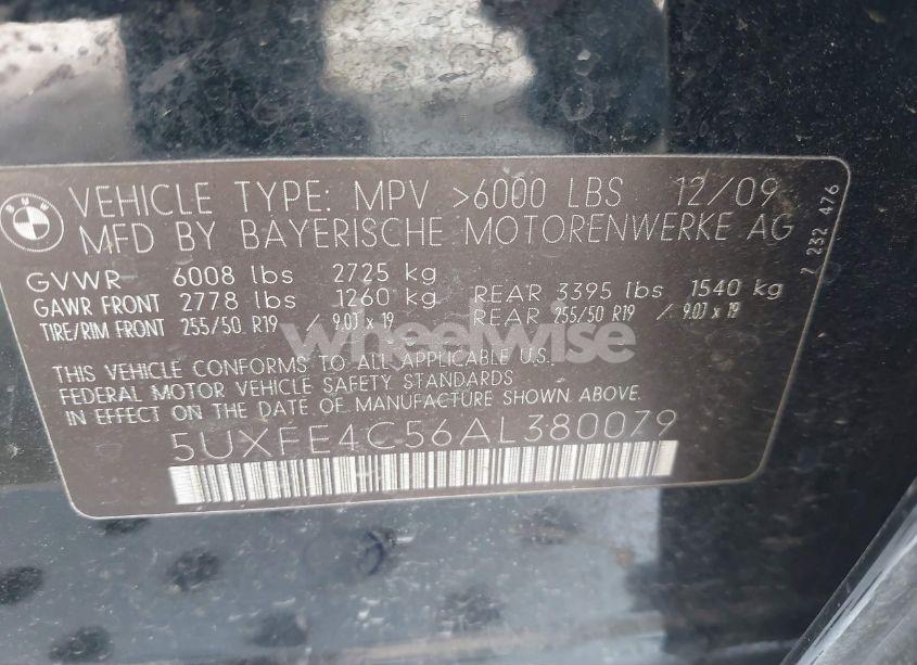 Photo 9 of 2010 Bmw X5 XDRIVE30I (VIN 5UXFE4C56AL380079)