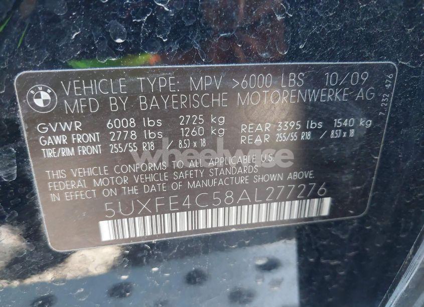 Photo 9 of 2010 Bmw X5 XDRIVE30I (VIN 5UXFE4C58AL277276)