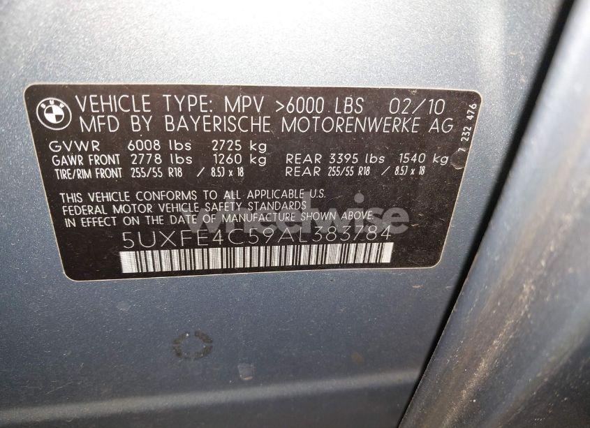Photo 9 of 2010 Bmw X5 XDRIVE30I (VIN 5UXFE4C59AL383784)