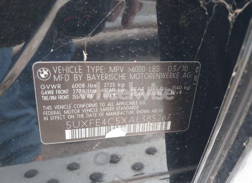 Photo 9 of 2010 Bmw X5 XDRIVE30I (VIN 5UXFE4C5XAL385267)