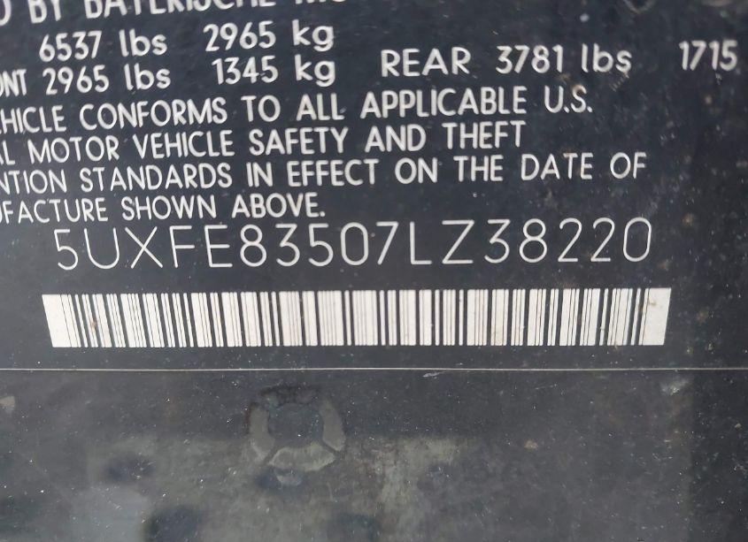 Photo 9 of 2007 Bmw X5 4.8I (VIN 5UXFE83507LZ38220)