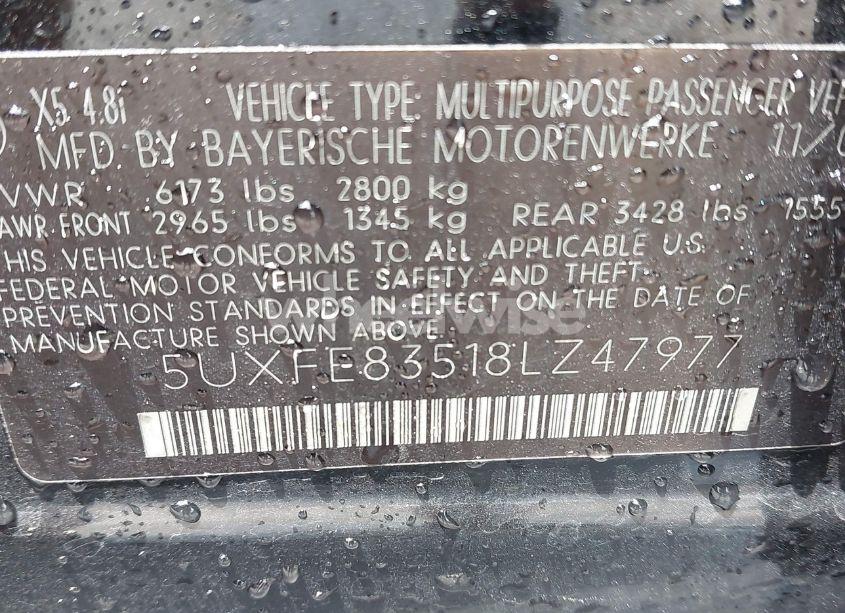 Photo 9 of 2008 Bmw X5 4.8I (VIN 5UXFE83518LZ47977)