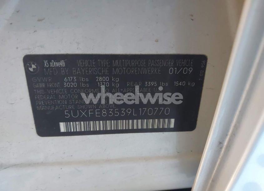 Photo 9 of 2009 Bmw X5 XDRIVE48I (VIN 5UXFE83539L170770)