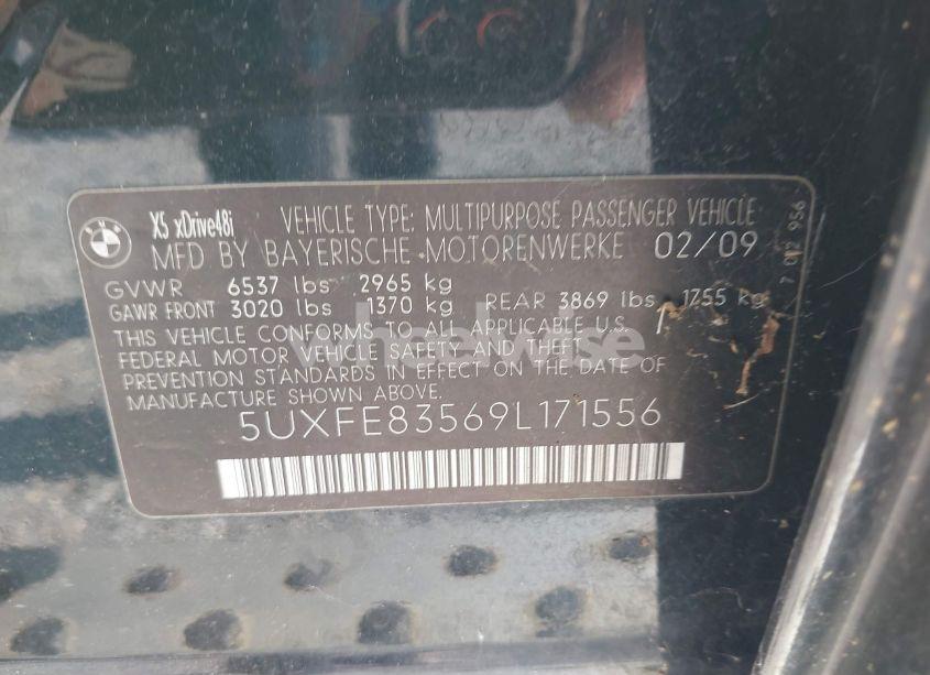 Photo 9 of 2009 Bmw X5 XDRIVE48I (VIN 5UXFE83569L171556)