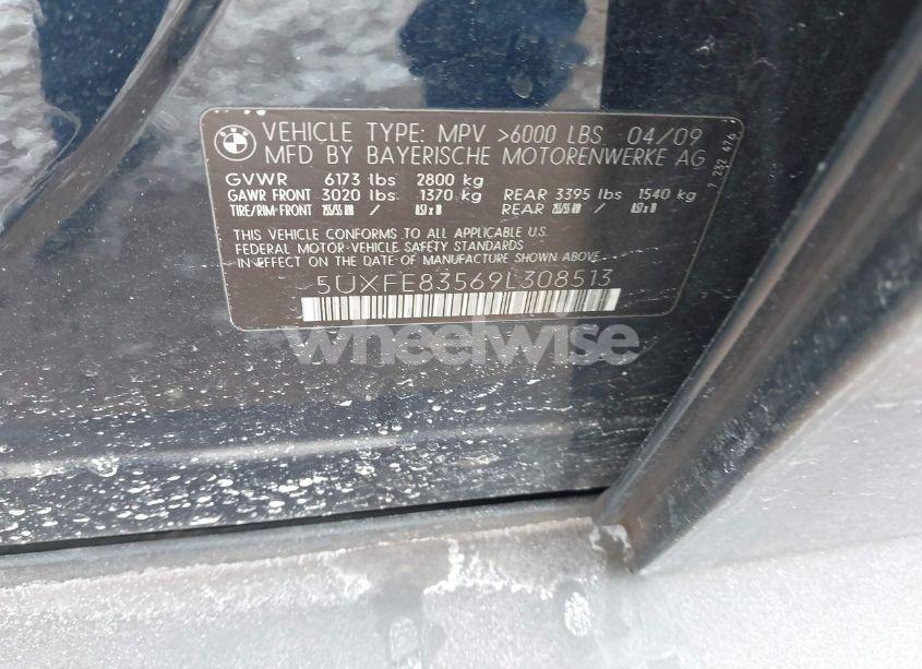 Photo 9 of 2009 Bmw X5 XDRIVE48I (VIN 5UXFE83569L308513)