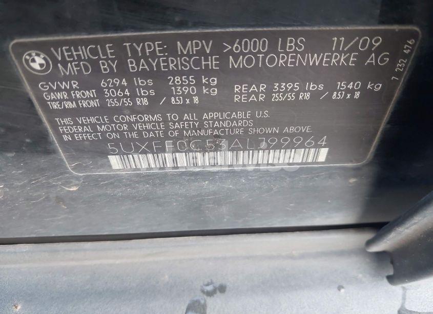 Photo 9 of 2010 Bmw X5 XDRIVE35D (VIN 5UXFF0C53ALJ99964)