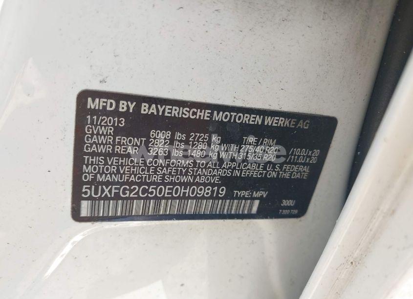 Photo 9 of 2014 Bmw X6 XDRIVE35I (VIN 5UXFG2C50E0H09819)