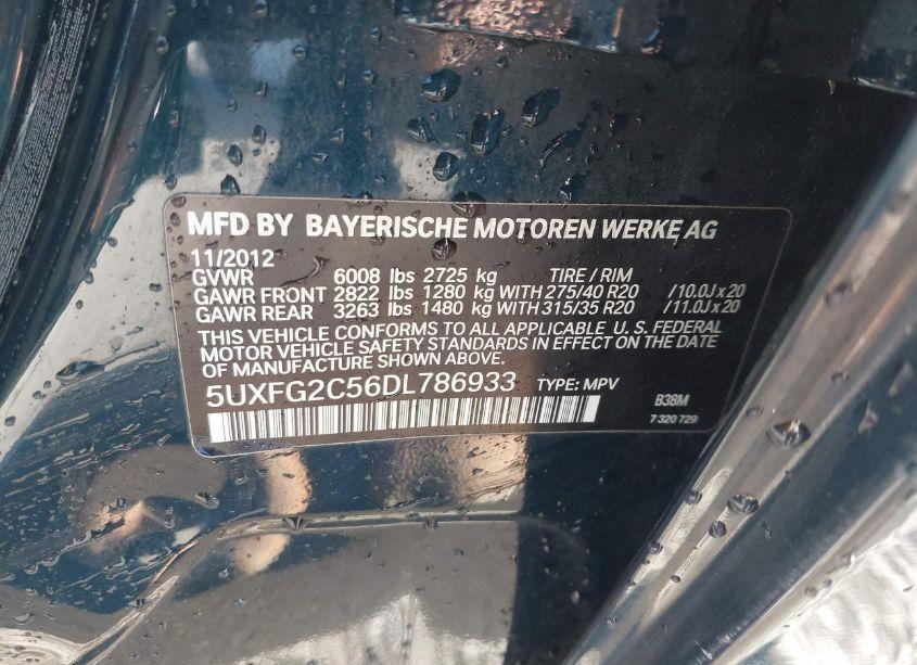 Photo 9 of 2013 Bmw X6 XDRIVE35I (VIN 5UXFG2C56DL786933)