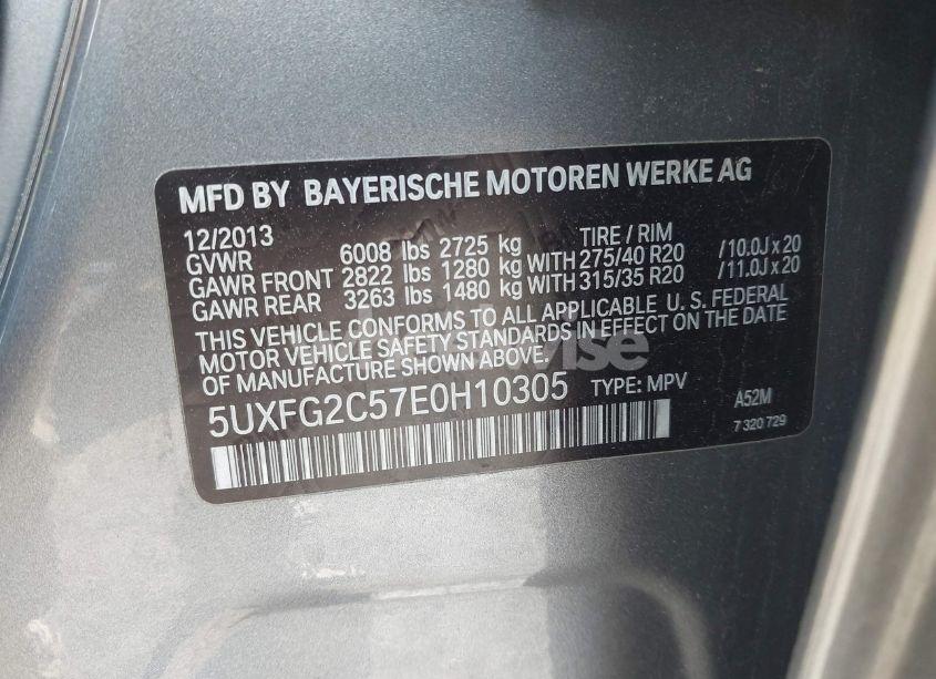 Photo 9 of 2014 Bmw X6 XDRIVE35I (VIN 5UXFG2C57E0H10305)