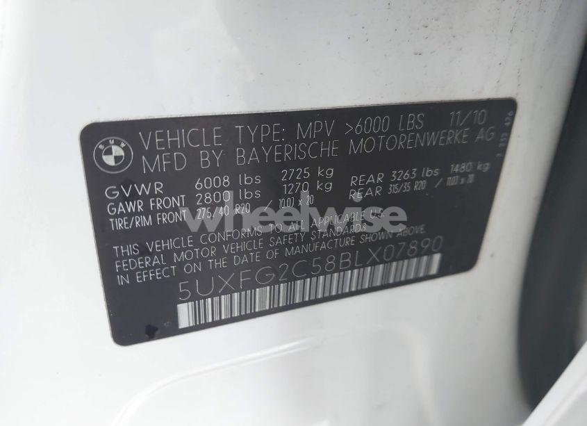 Photo 9 of 2011 Bmw X6 XDRIVE35I (VIN 5UXFG2C58BLX07890)