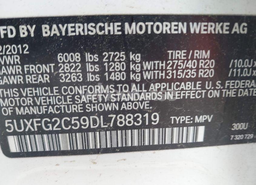 Photo 9 of 2013 Bmw X6 XDRIVE35I (VIN 5UXFG2C59DL788319)