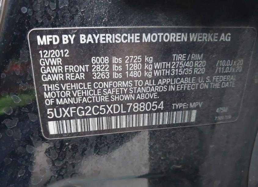 Photo 9 of 2013 Bmw X6 XDRIVE35I (VIN 5UXFG2C5XDL788054)