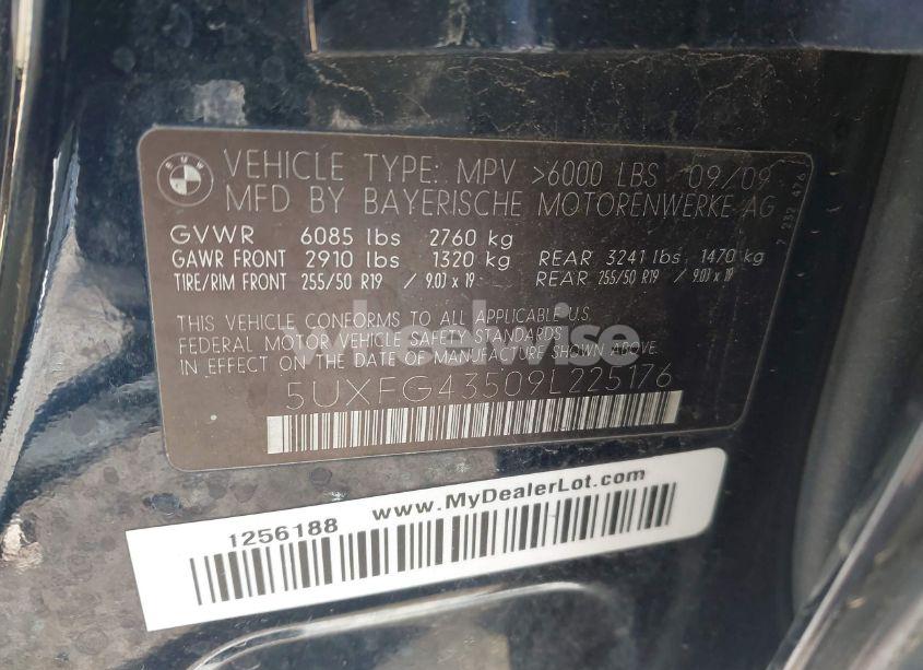 Photo 9 of 2009 Bmw X6 (VIN 5UXFG43509L225176)
