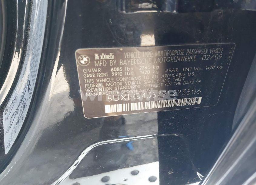 Photo 9 of 2009 Bmw X6 (VIN 5UXFG43579L223506)