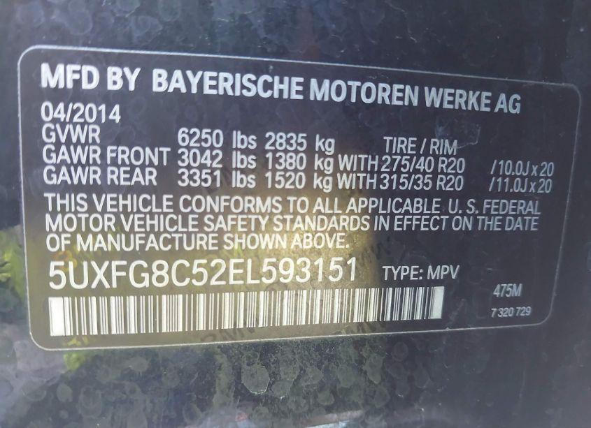 Photo 9 of 2014 Bmw X6 XDRIVE50I (VIN 5UXFG8C52EL593151)