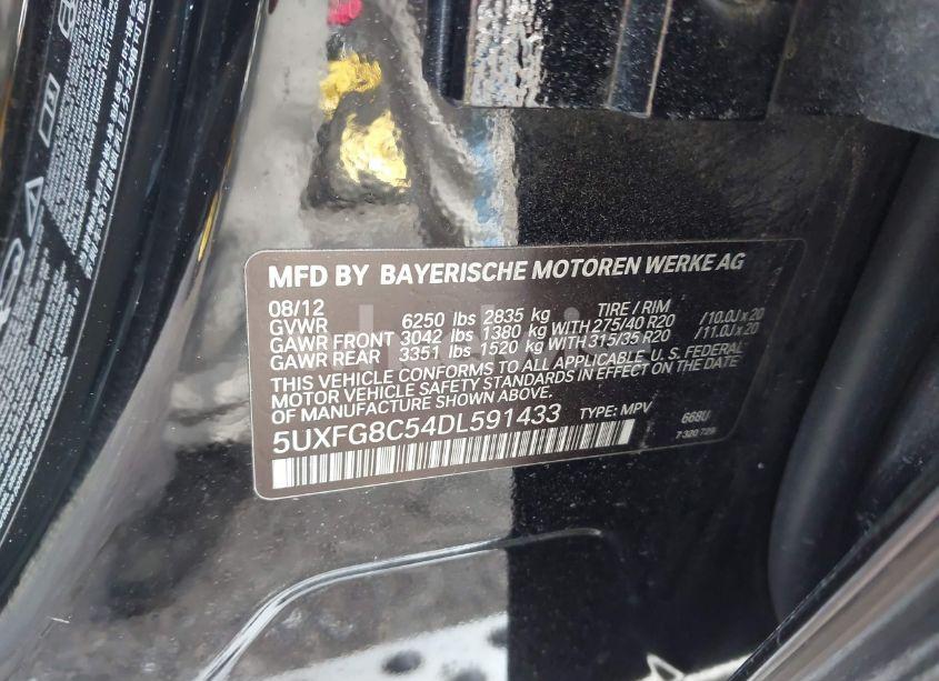 Photo 9 of 2013 Bmw X6 XDRIVE50I (VIN 5UXFG8C54DL591433)