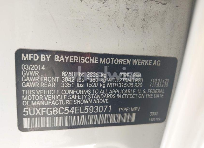 Photo 9 of 2014 Bmw X6 XDRIVE50I (VIN 5UXFG8C54EL593071)