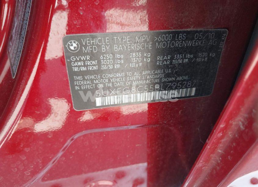 Photo 9 of 2011 Bmw X6 XDRIVE50I (VIN 5UXFG8C55BLZ95287)