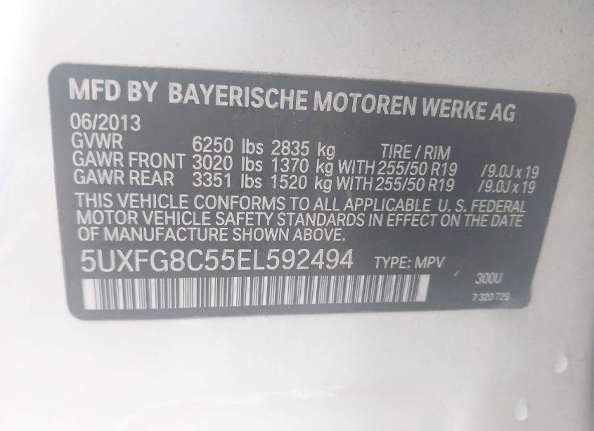 Photo 9 of 2014 Bmw X6 XDRIVE50I (VIN 5UXFG8C55EL592494)