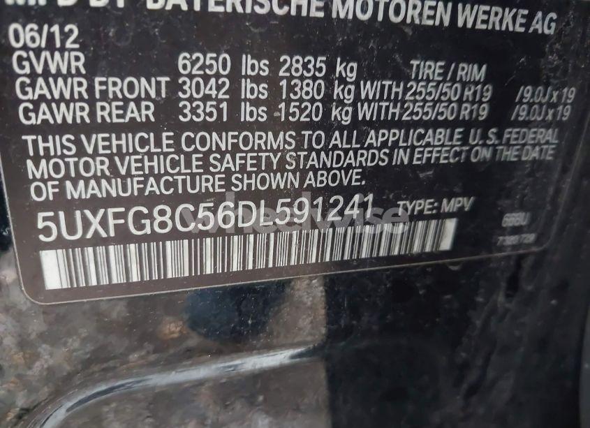 Photo 9 of 2013 Bmw X6 XDRIVE50I (VIN 5UXFG8C56DL591241)