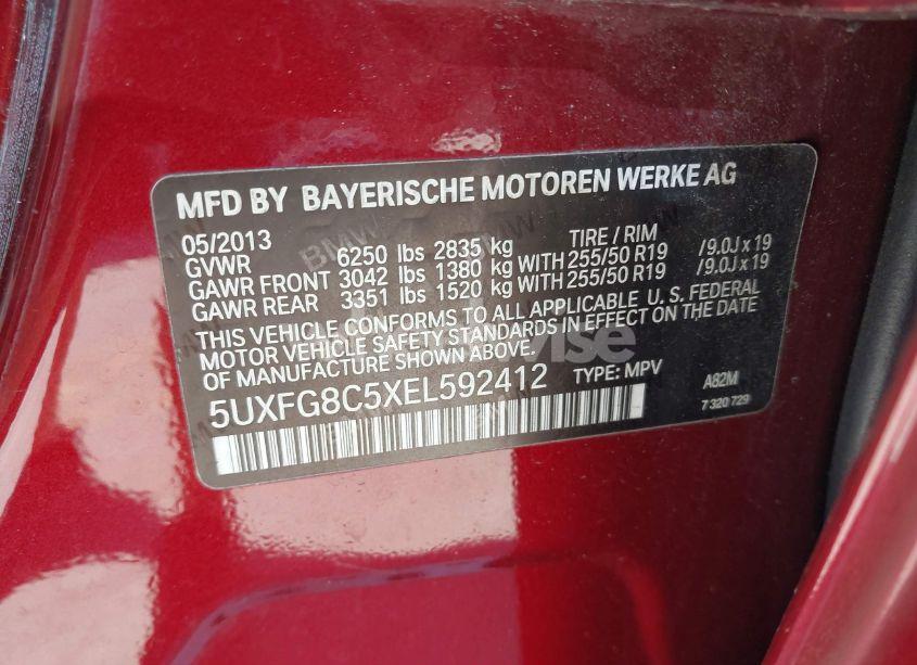 Photo 9 of 2014 Bmw X6 XDRIVE50I (VIN 5UXFG8C5XEL592412)