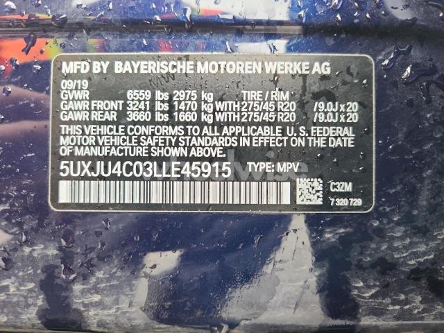 Photo 8 of 2020 BMW X5 M50I (VIN 5UXJU4C03LLE45915)