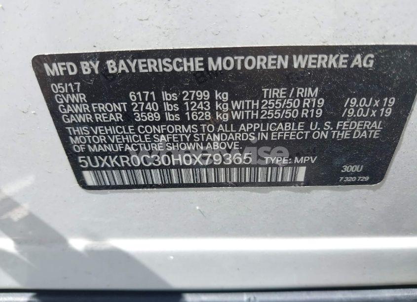 Photo 9 of 2017 Bmw X5 XDRIVE35I (VIN 5UXKR0C30H0X79365)