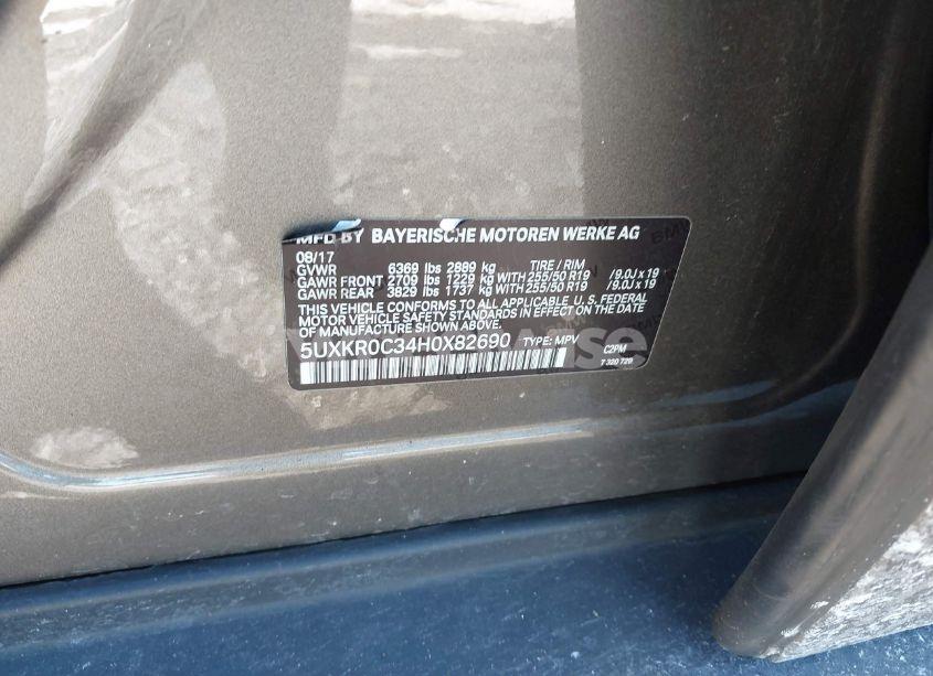 Photo 9 of 2017 Bmw X5 XDRIVE35I (VIN 5UXKR0C34H0X82690)