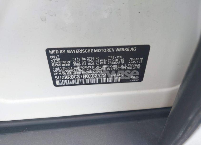 Photo 9 of 2017 Bmw X5 XDRIVE35I (VIN 5UXKR0C37H0X82523)